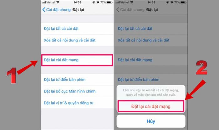Cài đặt lại mạng để khắc phục lỗi sóng yếu trên iPhone 11 Pro Max