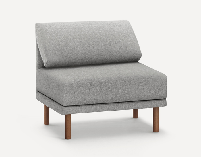 A product image of the chair in gray.