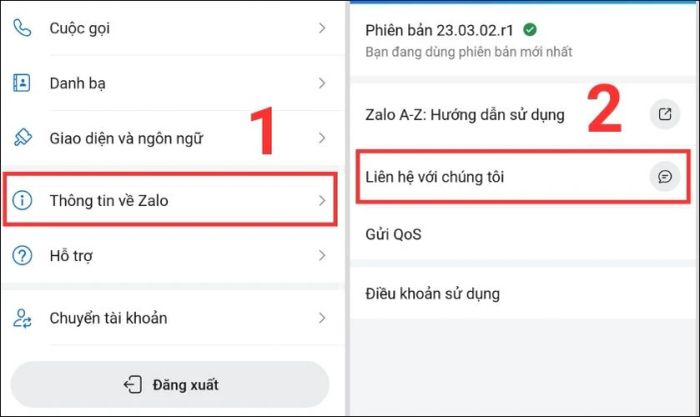 liên hệ nhân viên Zalo để mở khóa tài khoản