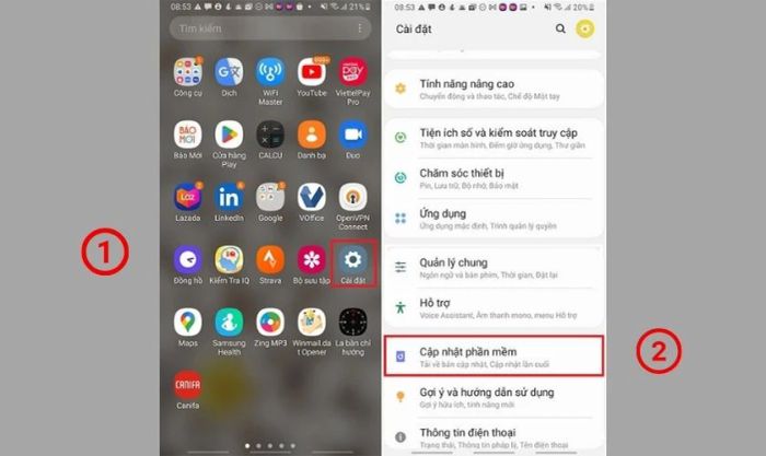 Hãy thử cập nhật phần mềm cho điện thoại để khắc phục tình trạng không nhận sạc và các vấn đề liên quan đến pin.