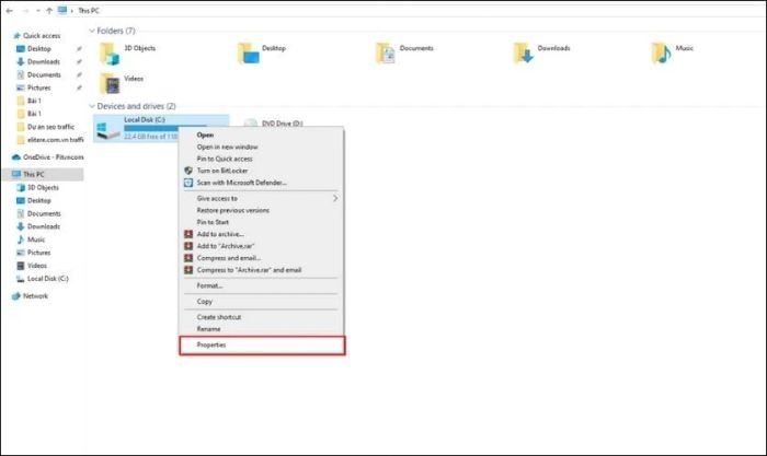 Kiểm tra ổ cứng qua WMIC trong My Computer