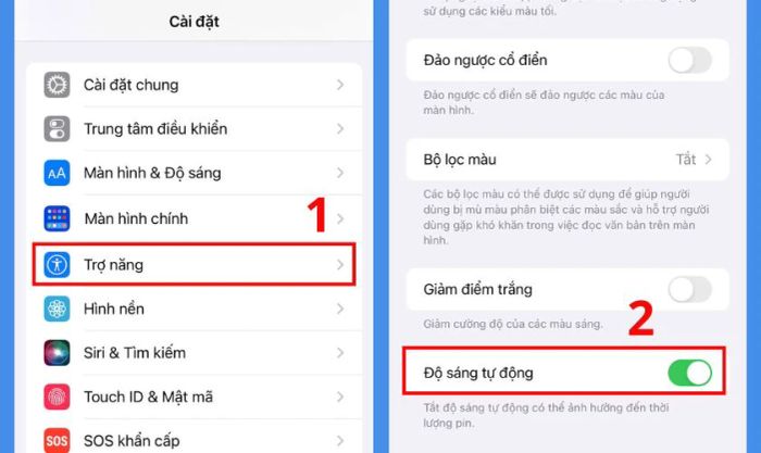 Điều chỉnh độ sáng màn hình ở mức hợp lý