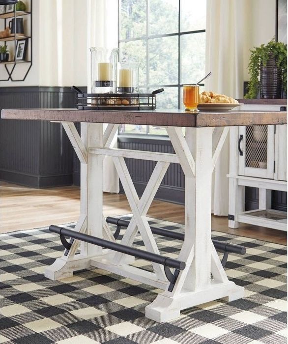 A counter-height dining table that combines beauty with functionality