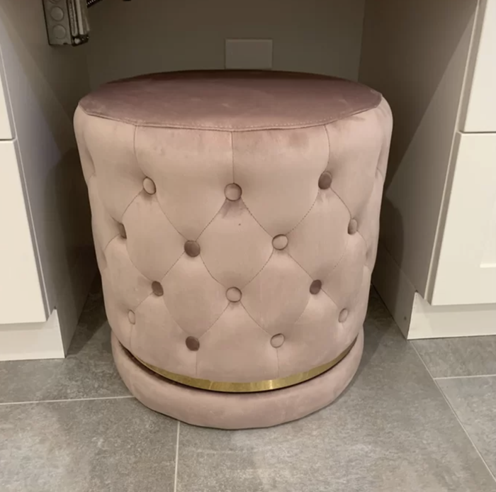reviewer photo of the pink stool