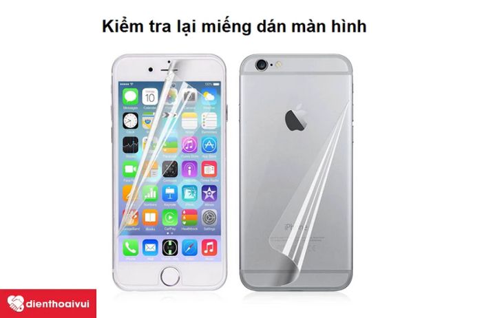 Cách sửa lỗi liệt cảm ứng, loạn cảm ứng, sọc màn hình trên iPhone 6/6s, 6 Plus bằng cách thay miếng dán màn hình mới