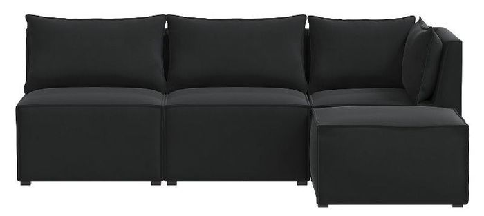 the bold, blocky black sectional