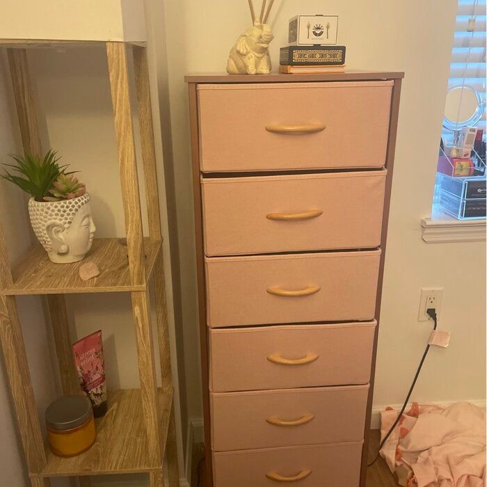Reviewer's photo of a pink dresser