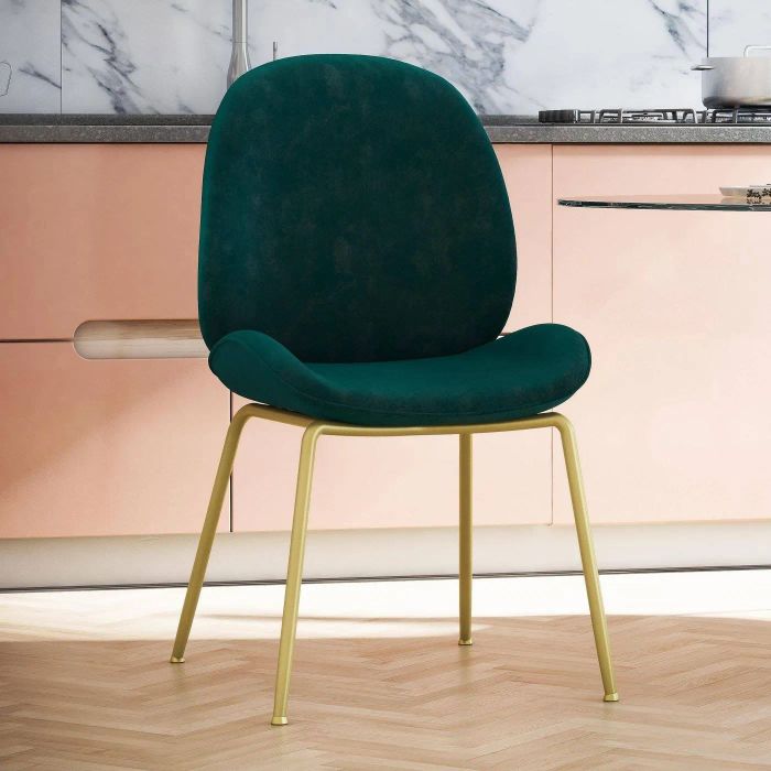The green dining chair