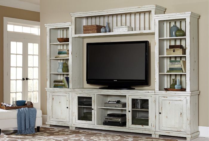 the TV stand
