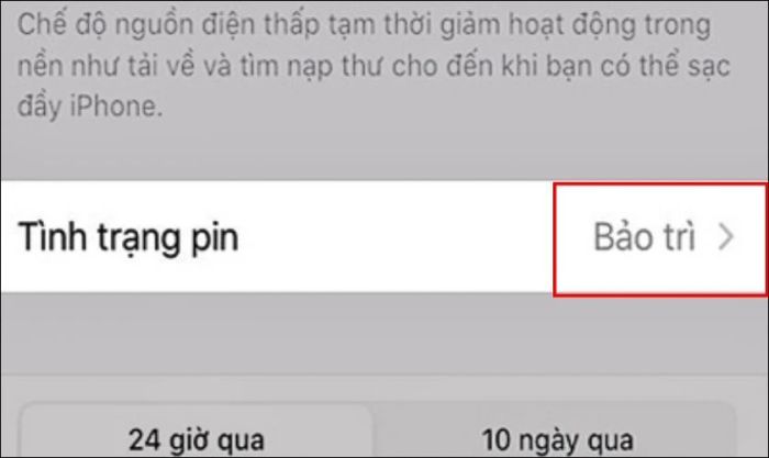 Đặc biệt, khi pin đang ở chế độ Bảo trì, tốt nhất bạn nên mang máy đi thay pin để đảm bảo trải nghiệm sử dụng tốt nhất.