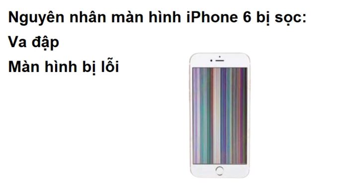Các nguyên nhân khiến màn hình iPhone (IP) 6, 6S, 6 Plus, 6S Plus bị sọc ngang, mờ dọc