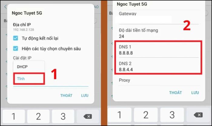 Chọn Cài đặt IPv4, sau đó chuyển sang Cài đặt IPv4 Tĩnh