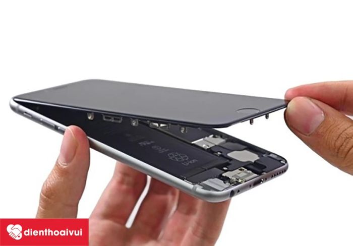 Thay màn hình iPhone 6 bị đốm màu, đốm đen, chấm đen, chảy mực tại Mytour.