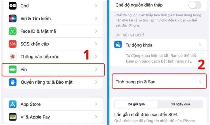 Kiểm tra tình trạng pin và sạc của iPhone