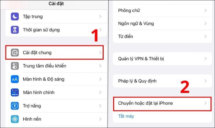Khôi phục lại cài đặt gốc cho iPhone