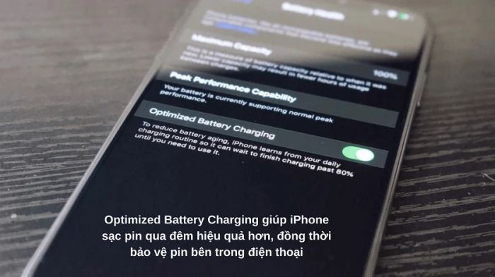 Optimized Battery Charging - Sạc pin tối ưu hoá khiến iPhone chỉ sạc đến 80%