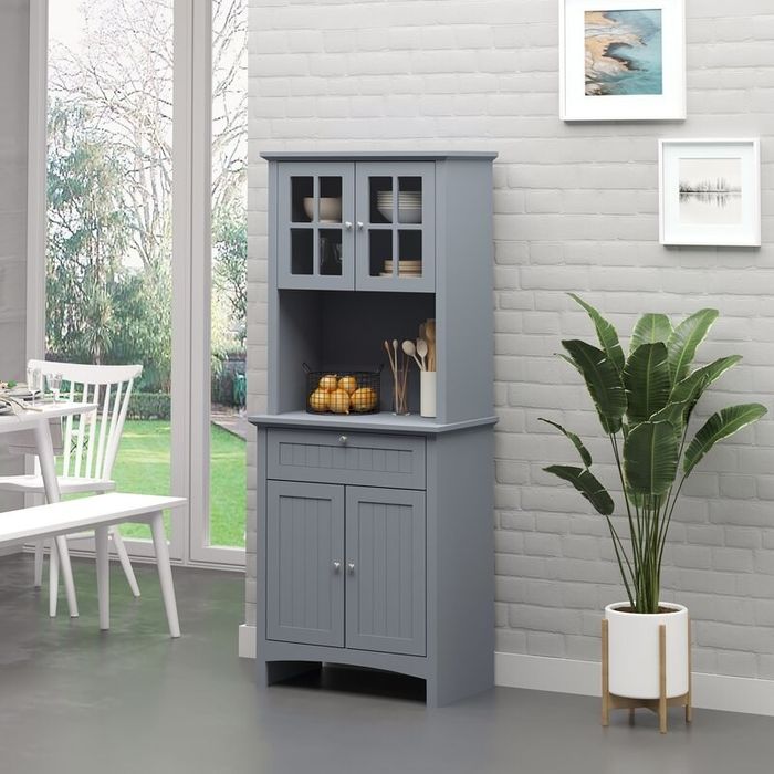 the grey cabinet