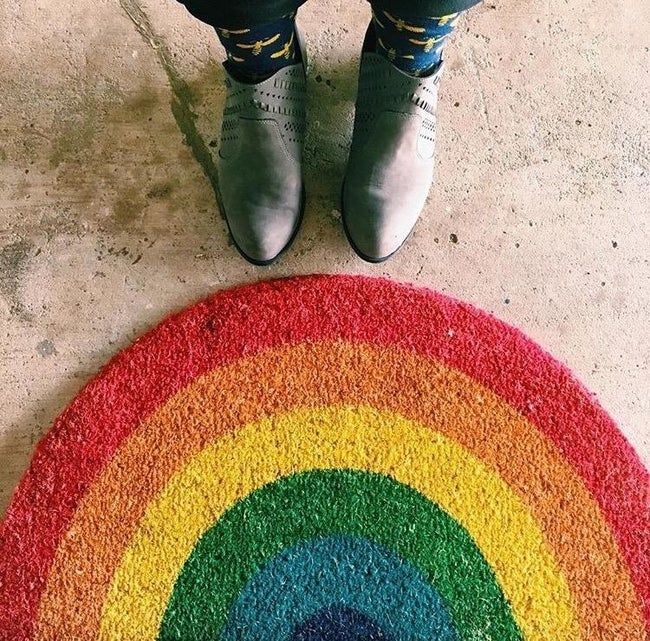Rainbow doormat