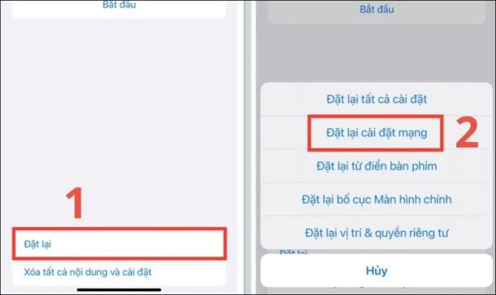 Đặt lại cài đặt mạng để khắc phục vấn đề sóng yếu