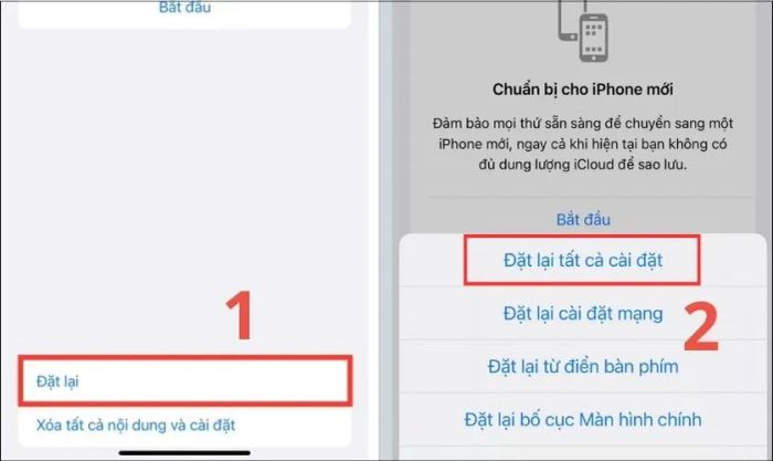 Khôi phục cài đặt gốc giúp khắc phục lỗi sóng yếu trên iPhone