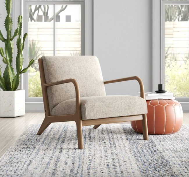 The taupe Mistana Ronaldo armchair