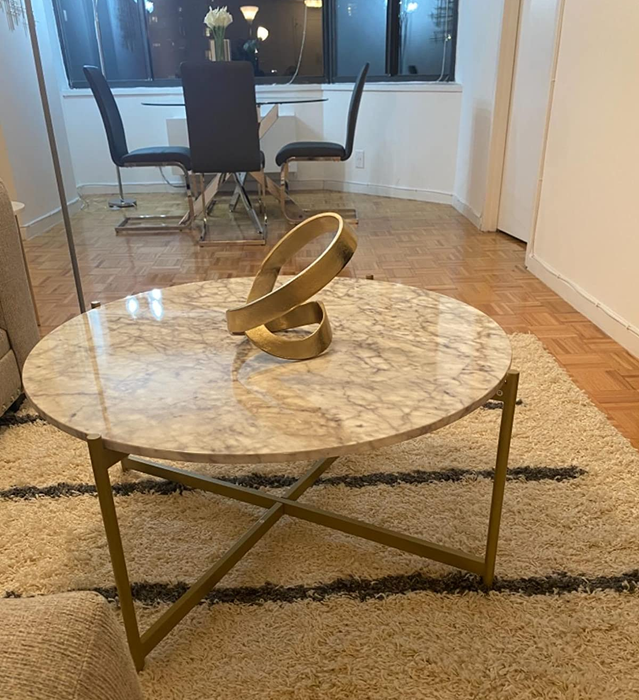 the table in a reviewer's home