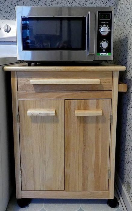 wooden storage cart