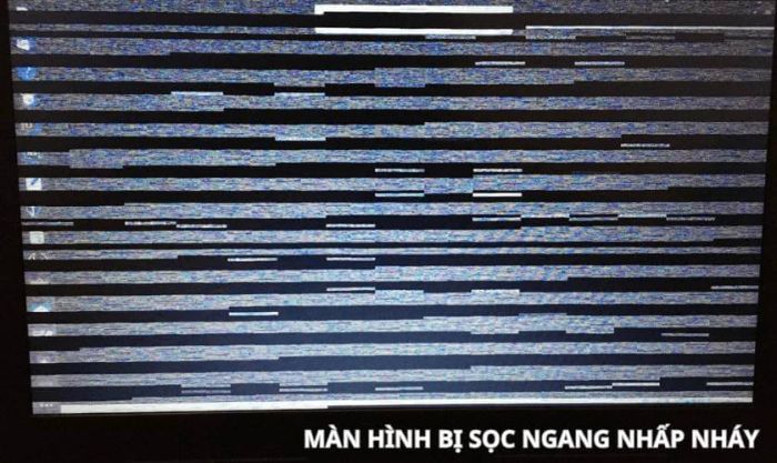 Màn hình laptop bị sọc ngang nhấp nháy
