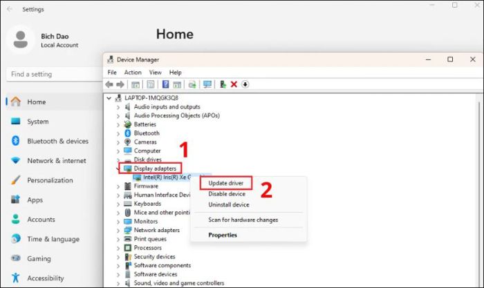 Cập nhật Windows nếu có phiên bản mới hơn