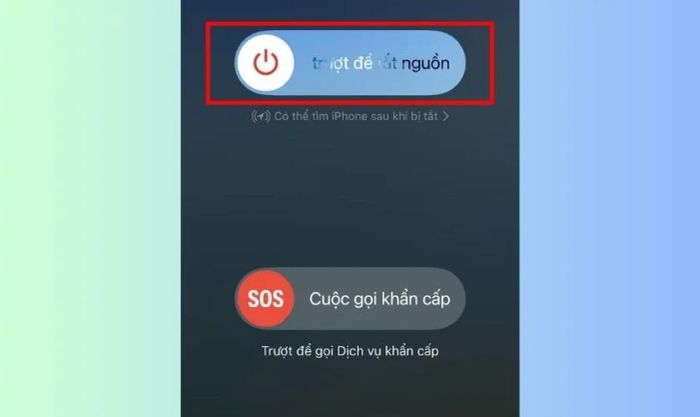 Kéo để tắt nguồn