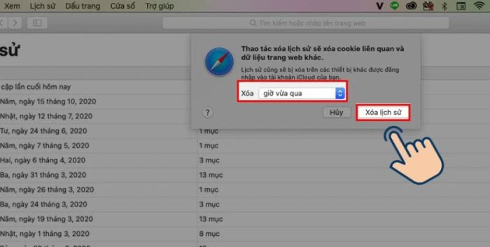 Hướng dẫn xóa lịch sử tìm kiếm trên Macbook