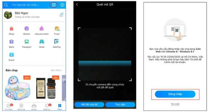 Để đăng nhập vào Zalo Web qua chat bằng mã QR, bạn sẽ sử dụng mã QR code như phương thức xác thực đăng nhập.