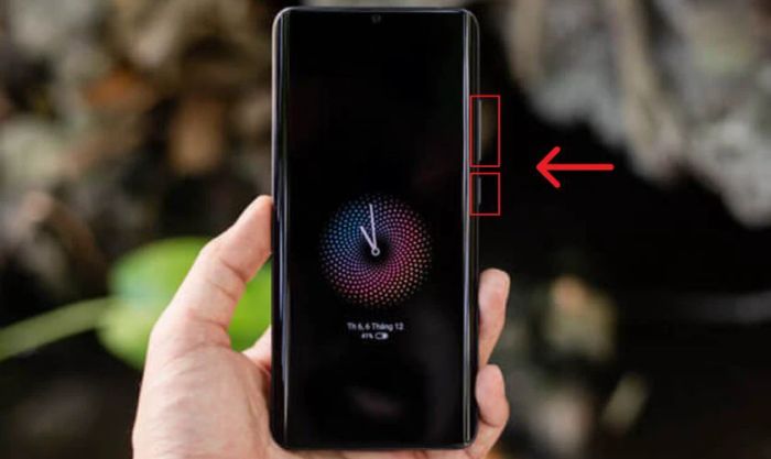 Dùng phím cứng để reset lại Samsung A51 bị treo logo