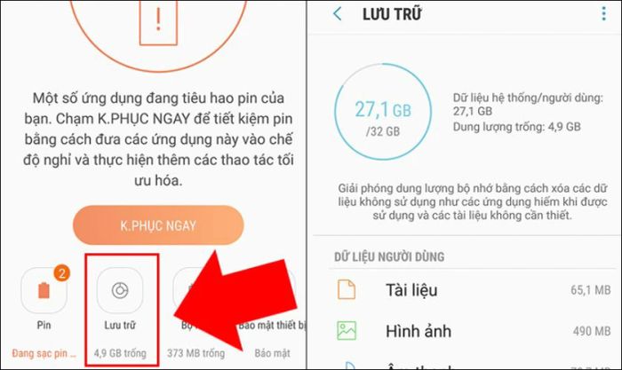 Giải phóng bộ nhớ để bộ sưu tập Samsung không gặp lỗi nữa