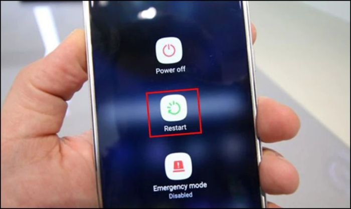 Khôi phục danh bạ trên Samsung bằng cách khởi động lại thiết bị
