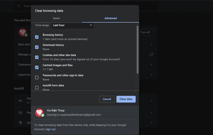 Các lưu ý và tuỳ chọn khi xóa lịch sử tìm kiếm Google