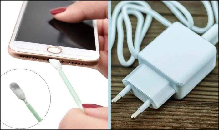 Vệ sinh cổng sạc và thay adapter sạc