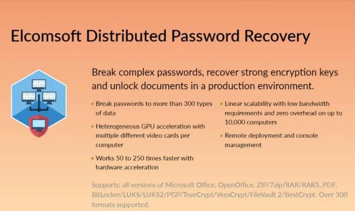 Mở khóa BitLocker với Elcomsoft Distributed Password Recovery