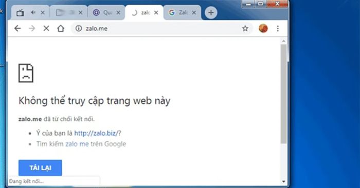 Zalo không đăng nhập được