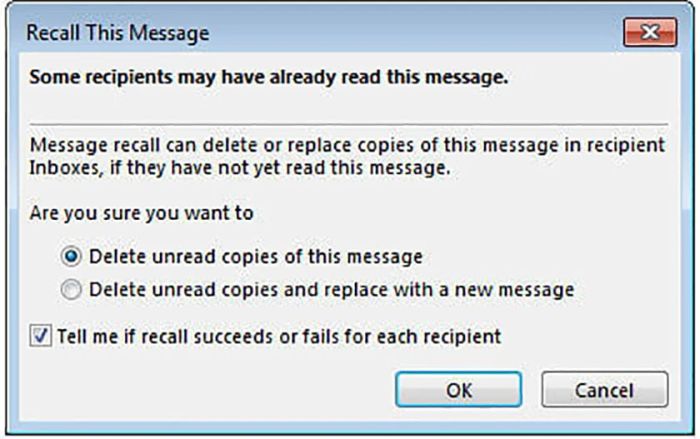 Hướng dẫn thu hồi email đã gửi trong Outlook