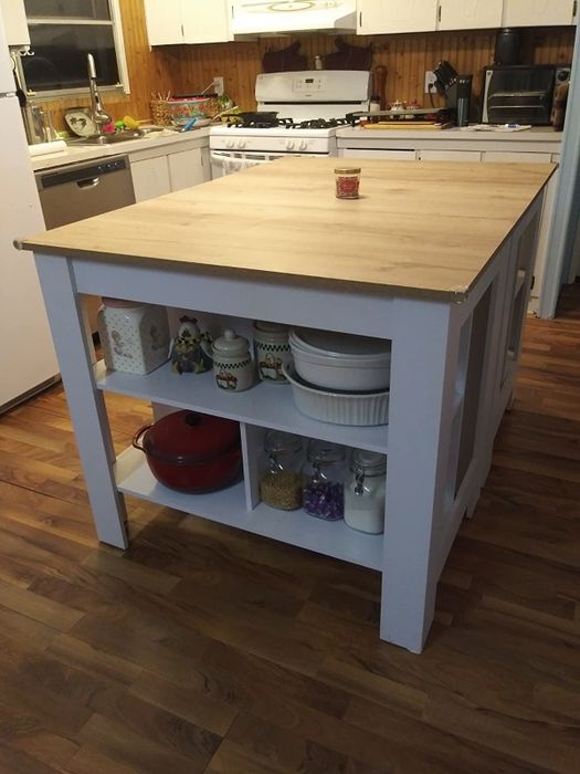 white kitchen island