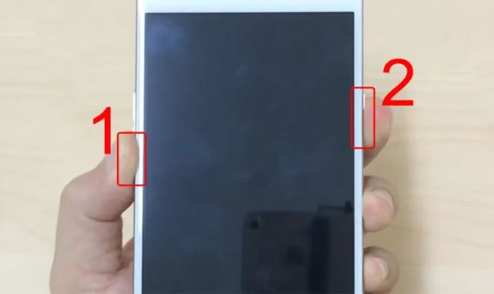 Khởi động lại điện thoại bằng nút Reboot khi OPPO gặp lỗi Select Language