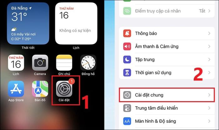 Cập nhật lên phiên bản iOS mới nhất có sẵn khi gặp lỗi không có dịch vụ trên điện thoại