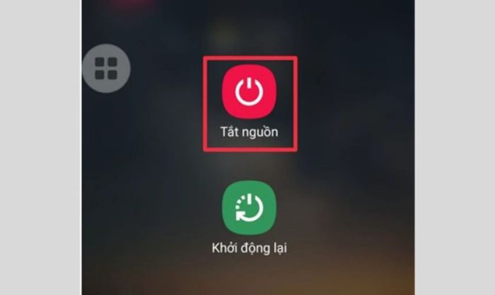 Bạn nhấn và giữ nút tắt nguồn cho đến khi biểu tượng Tắt nguồn xuất hiện