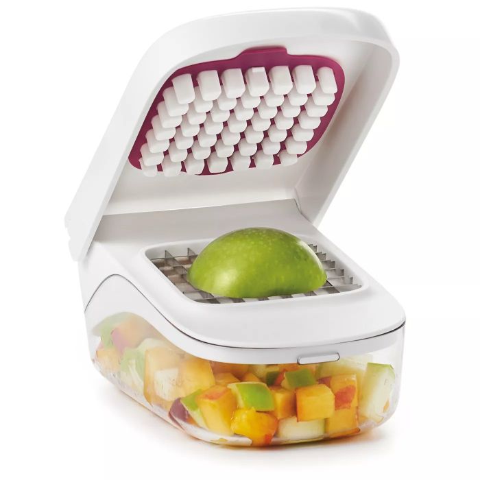 The fruit chopper slicing an apple with ease.