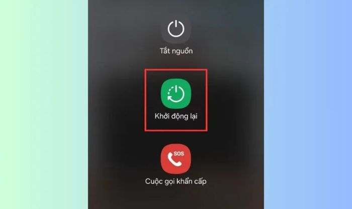 Khởi động lại điện thoại Samsung để khắc phục lỗi cảm biến vân tay
