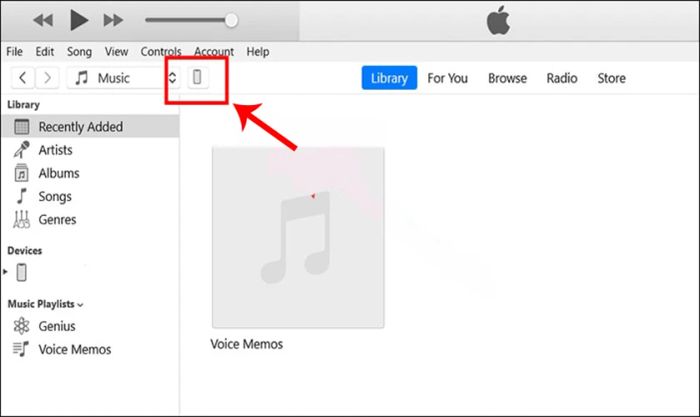 Khôi phục hoặc nâng cấp iPhone qua iTunes để khắc phục lỗi không có dịch vụ trên điện thoại