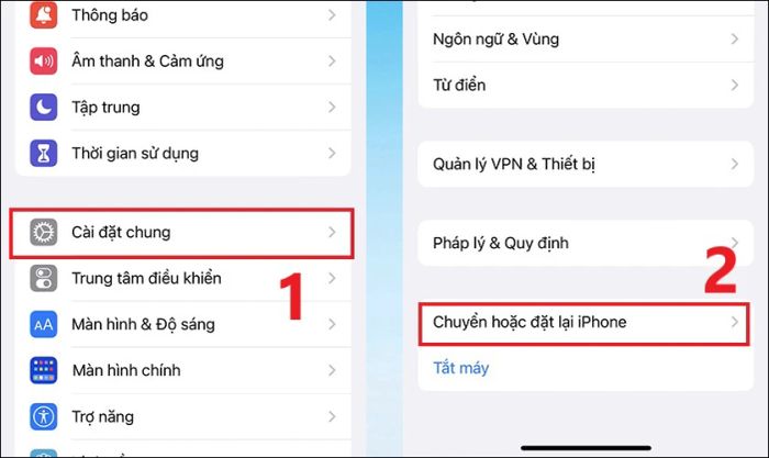 Khôi phục tất cả cài đặt trên điện thoại khi gặp lỗi không có dịch vụ trên điện thoại
