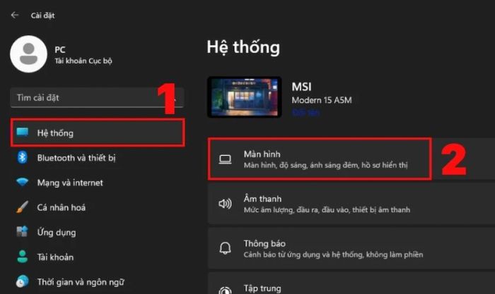 Các bước thay đổi tần số quét để sửa lỗi màn hình laptop bị giật