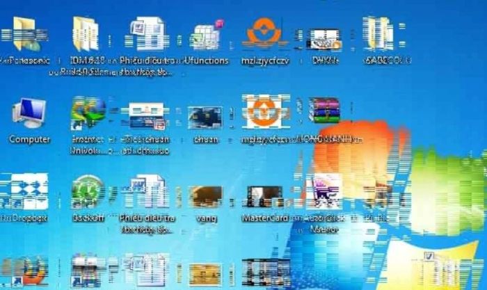 Chữ bị mờ hoặc nhòe trên màn hình laptop